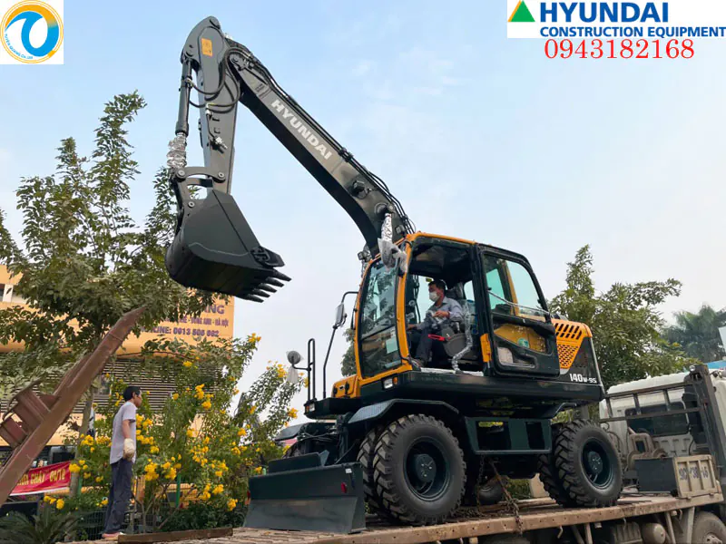 Chi phí vận hành máy xúc Hyundai bánh lốp Chi phí nhiên liệu máy xúc Hyundai bánh lốp