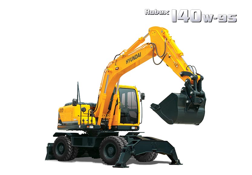 Máy xúc đào bánh lốp Hyundai R140W-9S gầu 0.58 m³
