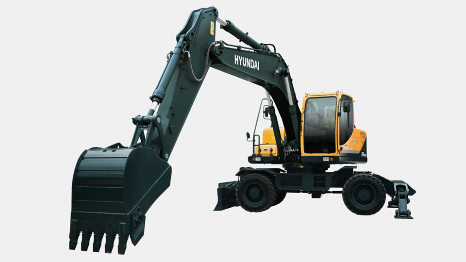 Máy xúc đào bánh lốp Hyundai R210W-9S gầu 0.8m³