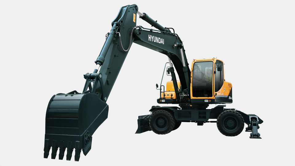 Máy xúc đào bánh lốp Hyundai R210W-9S gầu 0.8m³