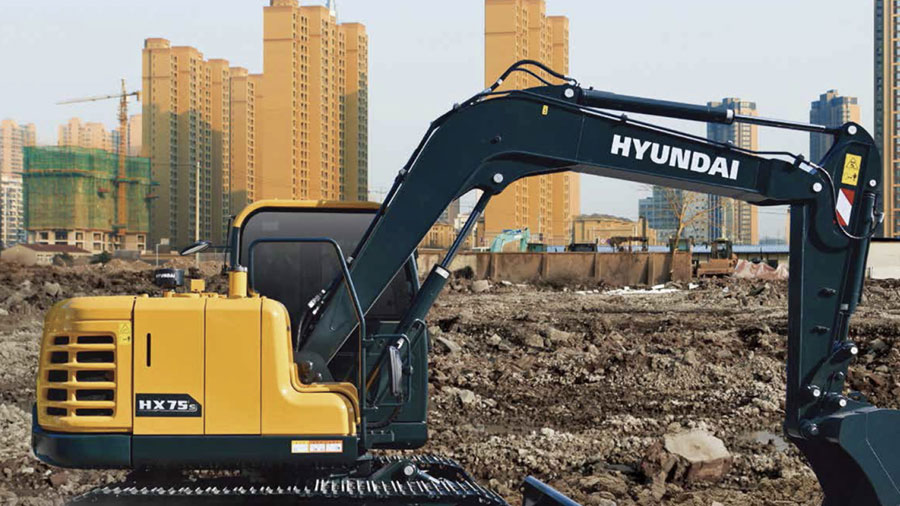 Máy xúc bánh xích Hyundai HX75S gầu 0.32m³