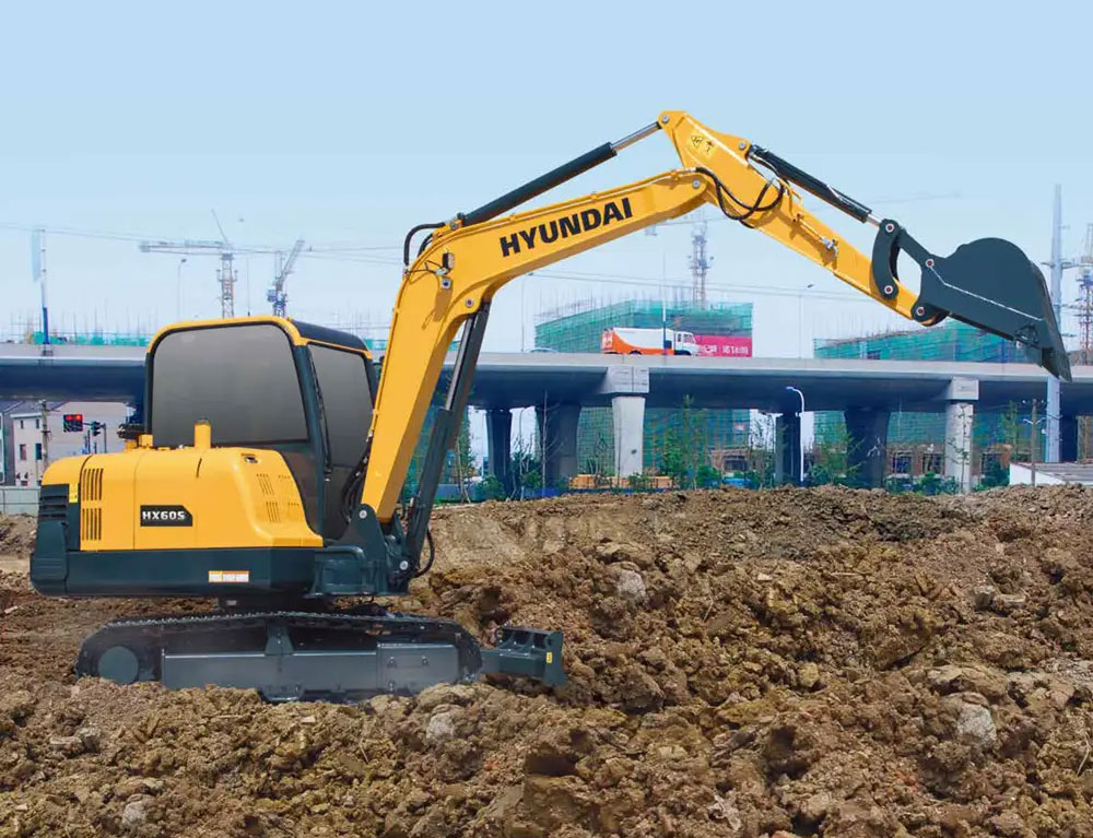 Máy Xúc Bánh Xích Hyundai HX60S Gầu 0,21m³
