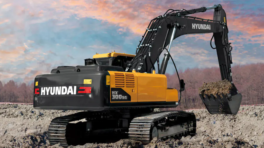 Máy Xúc Đào Bánh Xích Hyundai HX300SG Gầu 1.27m³