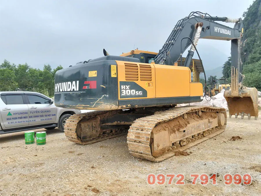 Chọn dung tích gầu máy xúc Hyundai theo công việc Dung tích gầu máy xúc Hyundai theo từng công việc